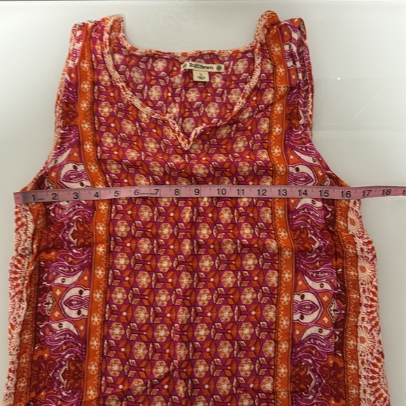 Ruff Hewn red, pink, & orange tank dress w/ tassels S - Picture 8 of 9